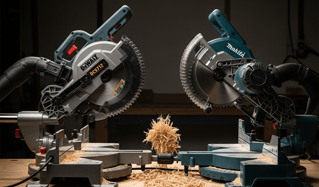 DeWalt DCS712 vs Makita LC1230 Cross Cut Winner