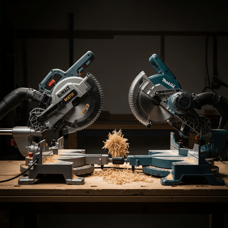 DeWalt DCS712 vs Makita LC1230 Cross Cut Winner